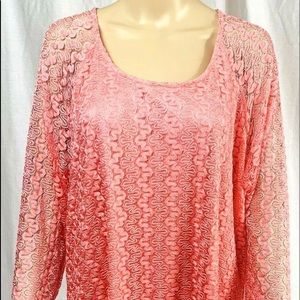 Pleasant Shade tunic blouse size 2 XL pink